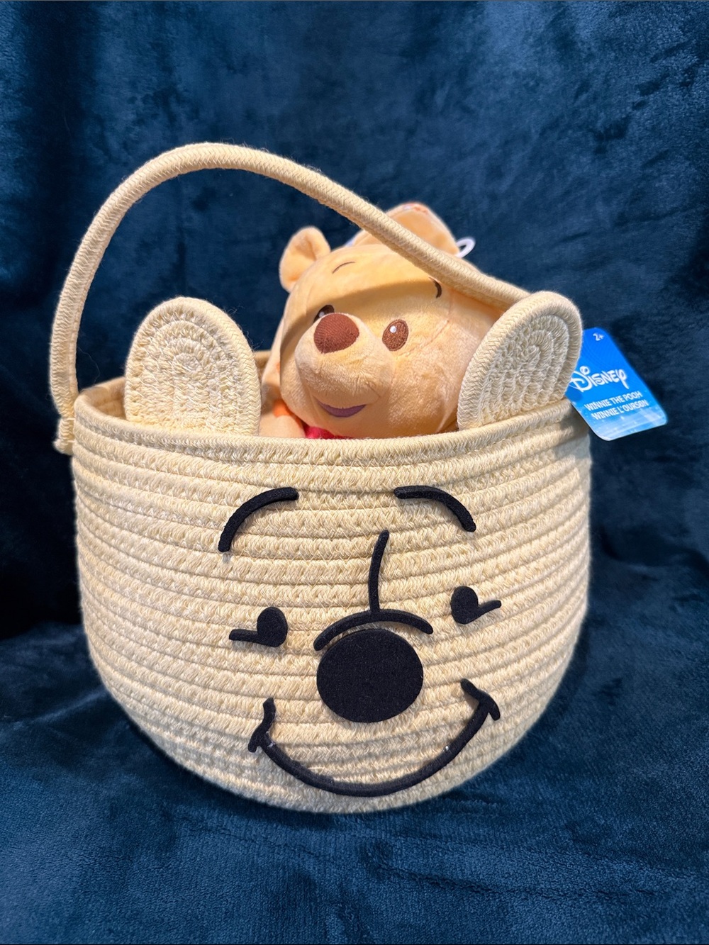 NWT Winnie the Pooh Basket & stuffed animal